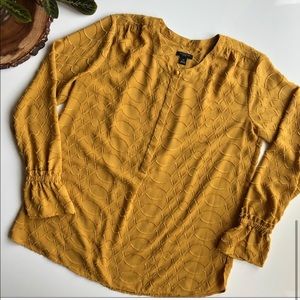 Ann Taylor Golden Mustard Blouse-XSP